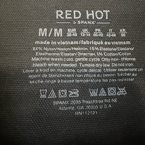 Red Hot Label by SPANX Sz M Mid Thigh High Waist Shaper -Black - Picture 4 of 4